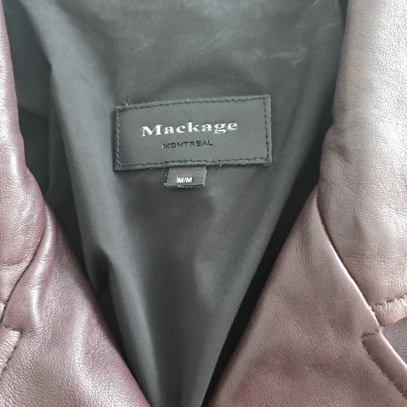 Mackage Rich Maroon Leather Jacket - Picture 2 of 11